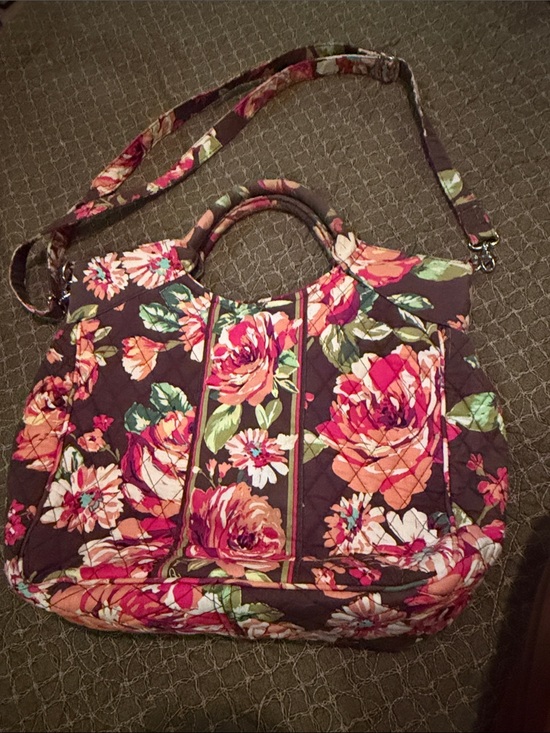 Vera Bradley Handbags - Vera Bradley Quilted Floral Tote in Pink, Green & Brown